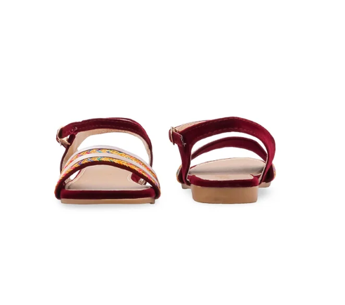 Girls Maroon Formal Sandal