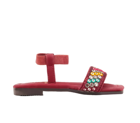 Girls Red Casual Sandal