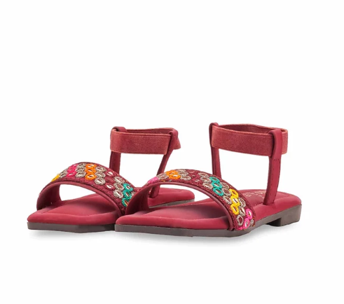 Girls Red Casual Sandal