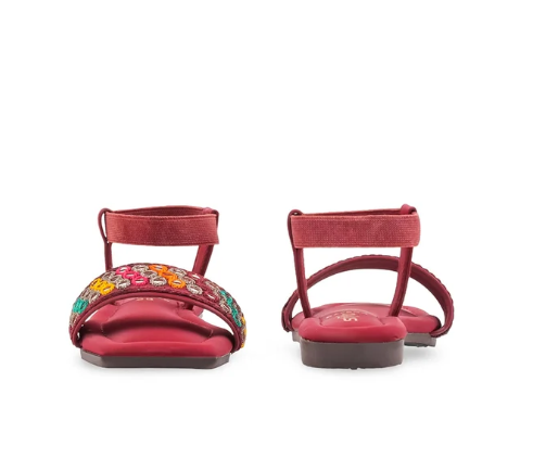 Girls Red Casual Sandal