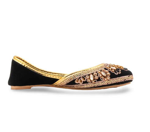 Girls Black Fancy Khussa