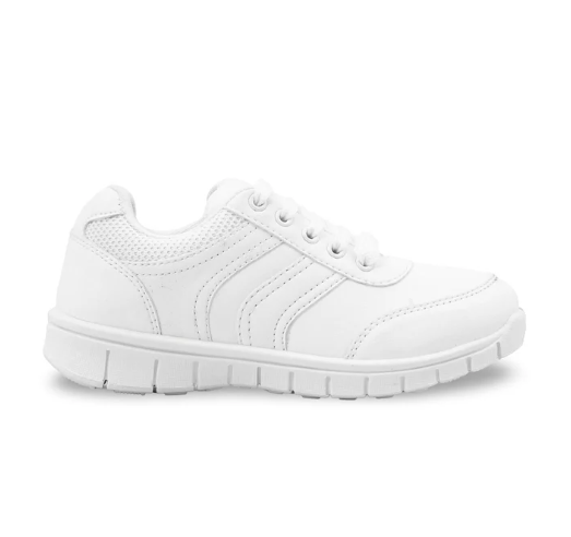 Boys White School Joggers