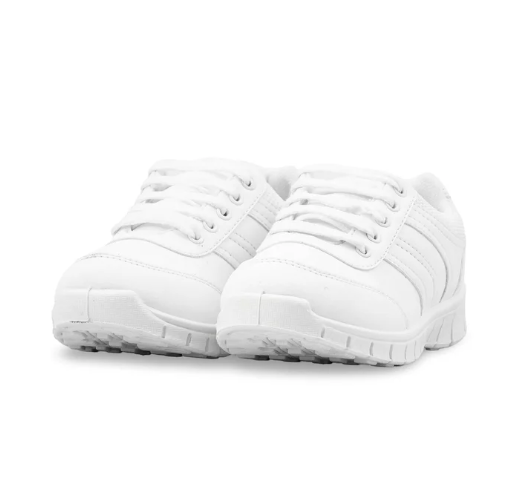 Boys White School Joggers